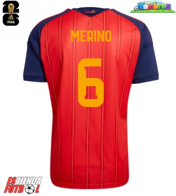 España Mikel Merino #6 Primera Equipación Mundial 2026 Manga Corta